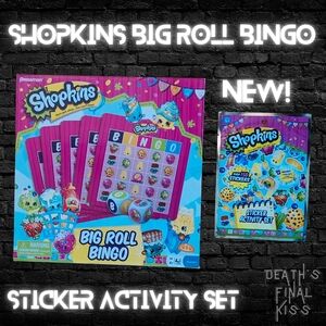 Shopkins Big Roll Bingo Game & Sticker Activity Set Brand New 2013 Sold Out